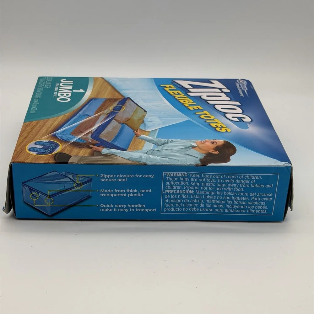 Ziploc Flexible Totes Jumbo 22 Gallon Storage Bag 1 Tote Discontinued